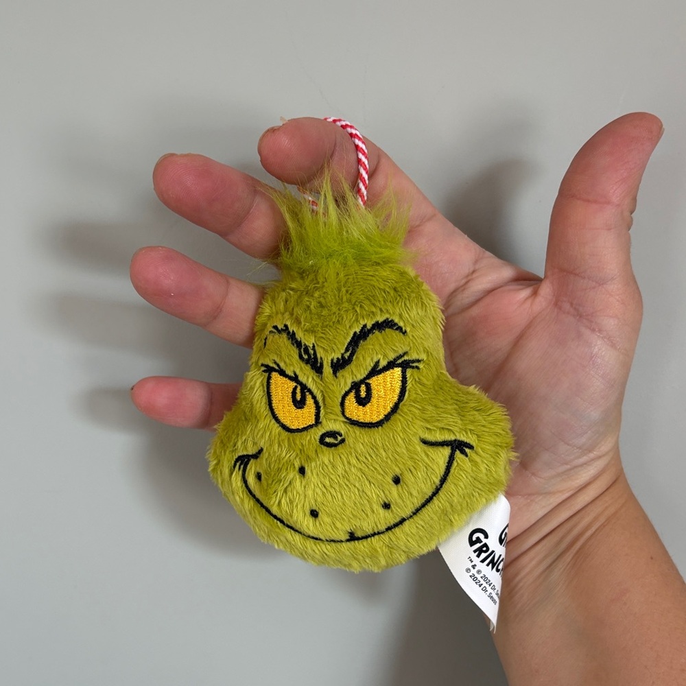 Vintage McDonalds Green Grinch Plush Ornament from 2024